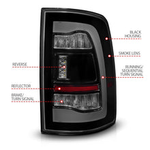 Load image into Gallery viewer, ANZO 09-18 Dodge Ram 1500 Sequential LED Taillights Smoke Black w/Switchback Amber Signal
