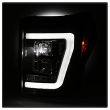 Load image into Gallery viewer, Spyder Ford F250/350/450 11-16 V2 High-Power LED Headlights-White Light Bar-Black PRO-YD-FS11V2PL-BK
