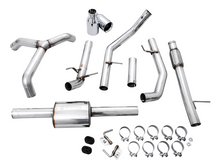 Load image into Gallery viewer, AWE Tuning 4th Gen GM 1500 5.3L 0FG Catback Split Rear Exit (Flat Bumper) - Quad Chrome Tips
