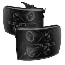 Load image into Gallery viewer, Spyder Chevy Silverado 1500/2500 07-13 Projector Headlights LED Halo LED Blk Smke PRO-YD-CS07-HL-BSM
