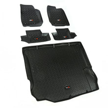 Load image into Gallery viewer, Rugged Ridge Floor Liner Front/Rear/Cargo Black 2011-2018 Jeep Wrangler JK 2 Dr
