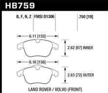 Load image into Gallery viewer, Hawk 2007-2015 Volvo S80 HPS 5.0 Front Brake Pads
