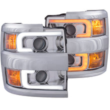 Load image into Gallery viewer, ANZO Projector Headlights 15-17 Chevrolet Silverado 2500HD / 3500HD Chrome w/ Chrome Rim
