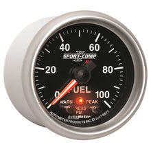 Load image into Gallery viewer, Autometer Sport-Comp II 52mm 0-100 PSI Fuel Pressure Gauge
