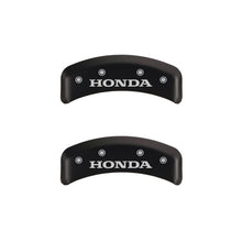 Load image into Gallery viewer, MGP 4 Caliper Covers Engraved Front &amp; Rear Honda Red finish silver ch
