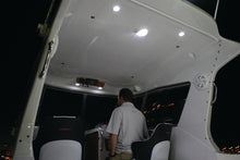 Load image into Gallery viewer, Hella 0500 Series Slim Line White 12V DC Round Soft LED Courtesy Light w/ White Plastic Rim
