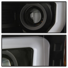 Load image into Gallery viewer, Spyder 09-14 Ford F-150 Projector Headlights - Halogen Model Light Bar - Blk PRO-YD-FF15009-SBLB-BK
