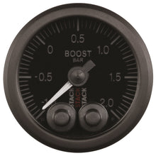 Load image into Gallery viewer, Autometer Stack 52mm -1 to +2 Bar (Incl T-Fitting) Pro-Control Boost Pressure Gauge - Black

