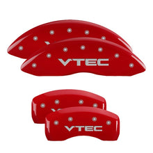 Load image into Gallery viewer, MGP 4 Caliper Covers Engraved Front &amp; Rear MGP Red finish silver ch
