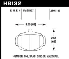 Load image into Gallery viewer, Hawk 62-81 MG MGB Front ER-1 Brake Pads
