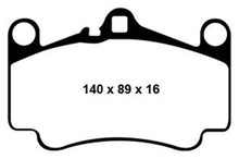 Load image into Gallery viewer, EBC 03-05 Porsche 911 (996) (Cast Iron Rotor only) 3.6 Carrera 4S Yellowstuff Front Brake Pads
