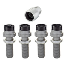 Load image into Gallery viewer, McGard Wheel Lock Bolt Set - 4pk. (Radius Seat) M14X1.5 / 19mm Hex / 35.4mm Shank Length - Black
