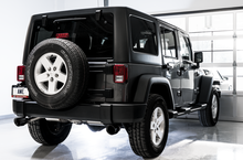 Load image into Gallery viewer, AWE Tuning 07-18 Jeep Wrangler JK/JKU 3.6L Tread Edition Axle-Back Dual Exhaust - Diamond Black Tips
