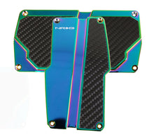 Load image into Gallery viewer, NRG Brushed Aluminum Sport Pedal A/T - Silver w/Black Carbon
