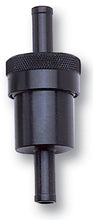Load image into Gallery viewer, Russell Performance Black Street Fuel Filter (3in Length 1-1/8in diameter 5/16in inlet/outlet)
