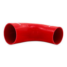 Load image into Gallery viewer, Mishimoto Silicone Reducer Coupler 90 Degree 3in to 3.75in - Red
