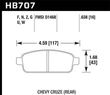 Load image into Gallery viewer, Hawk 11-12 Chevy Cruze Eco/LS/1LT/2LT/LTZ Performance Ceramic Rear Street Brake Pads
