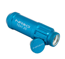 Load image into Gallery viewer, NRG 700 Series M12 X 1.25 Steel Lug Nut w/Dust Cap Cover Set 21 Pc w/Locks &amp; Lock Socket - Blue
