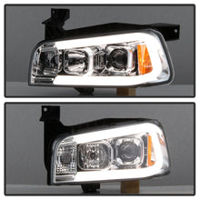 Load image into Gallery viewer, Spyder Dodge Charger 06-10 Projector Headlights - LED Light Bar - Chrome PRO-YD-DCH05V2-LB-C

