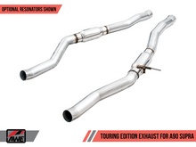 Load image into Gallery viewer, AWE 2020 Toyota Supra A90 Resonated Touring Edition Exhaust - 5in Chrome Silver Tips
