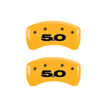 Load image into Gallery viewer, MGP Rear set 2 Caliper Covers Engraved Rear Cobra Yellow finish black ch
