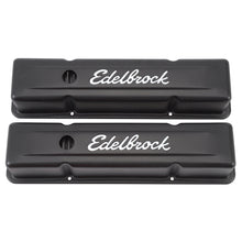 Load image into Gallery viewer, Edelbrock Valve Cover Signature Series Chevrolet 1959-1986 262-400 CI V8 Tall Black
