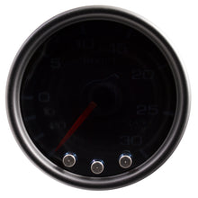 Load image into Gallery viewer, Autometer Spek-Pro Gauge Vac/Boost 2 1/16in 30Inhg-30psi Stepper Motor Peak &amp; Warn Black/Smoke/Black
