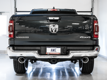 Load image into Gallery viewer, AWE Tuning 19-21 RAM 1500 5.7L (w/Cutouts) 0FG Dual Rear Exit Cat-Back Exhaust - Chrome Silver Tips
