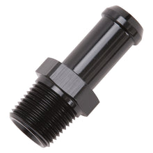 Load image into Gallery viewer, Edelbrock Hose End Straight 3/8In NPT to 1/2In Barb Black Anodize
