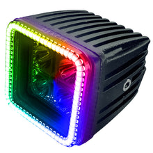 Load image into Gallery viewer, Oracle Off-Road 3in W Square Spotlight with Halo - ColorSHIFT
