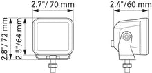 Load image into Gallery viewer, Hella Universal Black Magic 2.7in L.E.D. Cube Kit - Flood Beam
