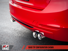 Load image into Gallery viewer, AWE Tuning BMW F3X N20/N26 328i/428i Touring Edition Exhaust Quad Outlet - 80mm Chrome Silver Tips

