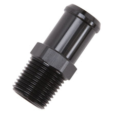 Load image into Gallery viewer, Edelbrock Hose End Straight 1/2In NPT to 3/4In Barb Black Anodize
