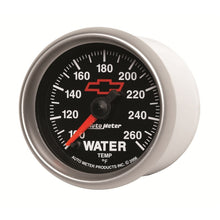 Load image into Gallery viewer, AutoMeter Gauge Water Temp 2-1/16in. 100-260 Deg. F Digital Stepper Motor Chevy Red Bowtie Black
