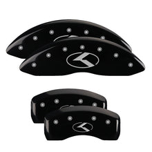 Load image into Gallery viewer, MGP 4 Caliper Covers Engraved Front Honda Rear H Logo Black Finish Silver Char 2018 Honda Accord
