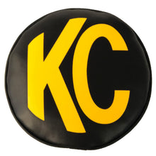 Load image into Gallery viewer, KC HiLiTES 8in. Round Soft Cover (Pair) - Black w/Yellow KC Logo
