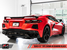 Load image into Gallery viewer, AWE Tuning 2020 Chevrolet Corvette (C8) Track Edition Exhaust - Quad Diamond Black Tips
