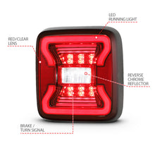 Load image into Gallery viewer, ANZO 18-19 Jeep Wrangler JL LED Taillights Black
