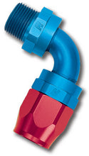 Load image into Gallery viewer, Russell Performance -6 AN Red/Blue 90 Degree Full Flow Swivel Pipe Thread Hose End (With 3/8in NPT)
