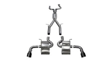 Load image into Gallery viewer, Corsa 16-18 Chevy Camaro SS Xtreme 2.75in Cat-Back Dual Rear Exit w/ Single 4.5in Black PVD Tips
