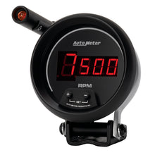 Load image into Gallery viewer, Autometer Quick-Lite Digital 10K RPM Pedestal Mount 3 3/4in Tachometer Black Dial w/ Red LED
