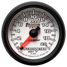 Load image into Gallery viewer, Autometer Phantom II 52.4mm Full Sweep Electronic 0-2000 Def F EGT/Pyrometer Gauge
