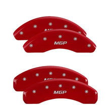 Load image into Gallery viewer, MGP 4 Caliper Covers Engraved Front &amp; Rear MGP Red finish silver ch
