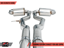 Load image into Gallery viewer, AWE 2020 Toyota Supra A90 Non-Resonated Touring Edition Exhaust - 5in Chrome Silver Tips
