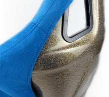 Load image into Gallery viewer, NRG FRP Bucket Seat ULTRA Edition - Large (Blue Alcantara/Gold Glitter Back)
