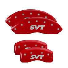 Load image into Gallery viewer, MGP 4 Caliper Covers Engraved Front &amp; Rear MGP Red finish silver ch
