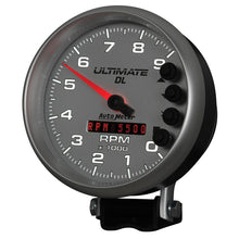 Load image into Gallery viewer, AutoMeter Gauge Tach 5in. 9K RPM Pedestal Datalogging Ultimate Dl Playback Silver

