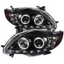 Load image into Gallery viewer, Spyder Toyota Corolla 09-10 Projector Headlights LED Halo DRL Blk High H1 Low H1 PRO-YD-TC09-DRL-BK
