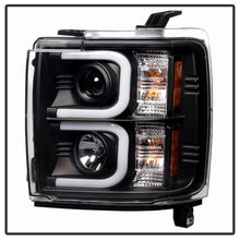 Load image into Gallery viewer, Spyder Chevy Silverado 2014-16 2500 HD Projector Headlights Light Bar DRL Blk PRO-YD-CSHD14-LBDRL-BK
