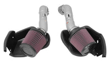 Load image into Gallery viewer, K&amp;N 14-15 Infiniti Q50 3.7L V6 Dual Silver Typhoon Short Ram Intakes
